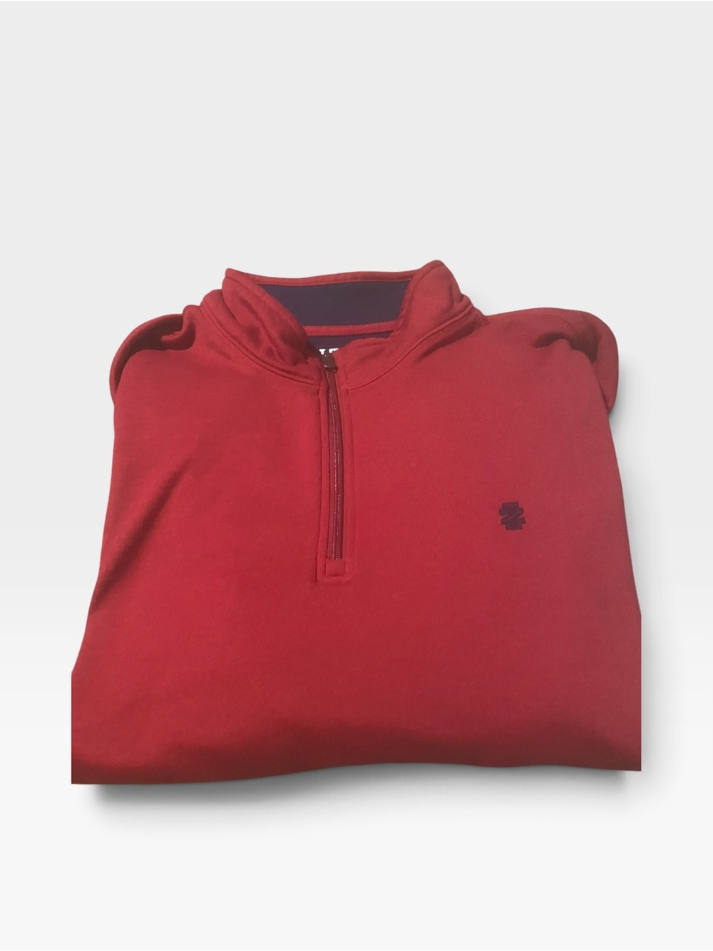 Izod Men's Red Quarter-Zip Sweater size XXL like new never worn great gift